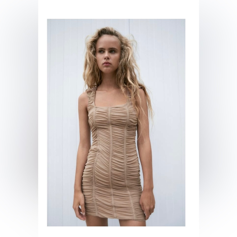 Zara Draped Tulle Dress